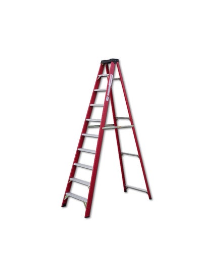 Buy Fibre One Sided Ladder -Non-Conductive Safety Ladder for Electrical | Lightweight, Telescoping Ladder for Home, Office & Outdoor Use | Folding Ladder with Anti-Slip Design | Heavy-Duty Multi-Use Ladder | 9 Steps | 2.1 Meter in UAE