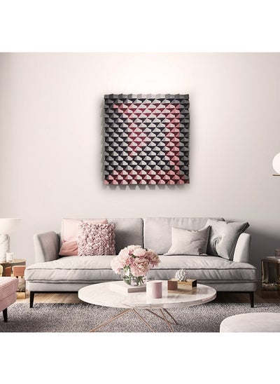 اشتري Pink And Gray Wood Wall Art By Woodeometry في مصر