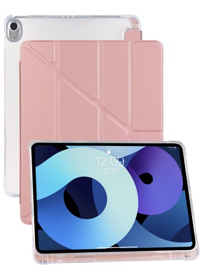 Buy Case for iPad Air 11-Inch M2 (2024) iPad Air 5/4 (2022/2020 5th/4th Generation 10.9-Inch) with Pencil Holder, Clear Transparent Back Shell Slim Stand Shockproof Tablet Cover Auto Wake/Sleep in Saudi Arabia