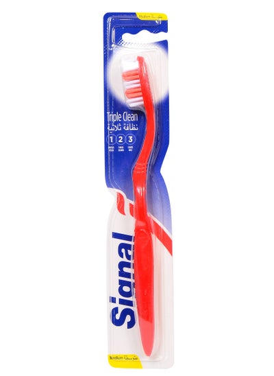 Buy Signal Triple Clean Medium 1 Toothbrush , Multicolor in Egypt