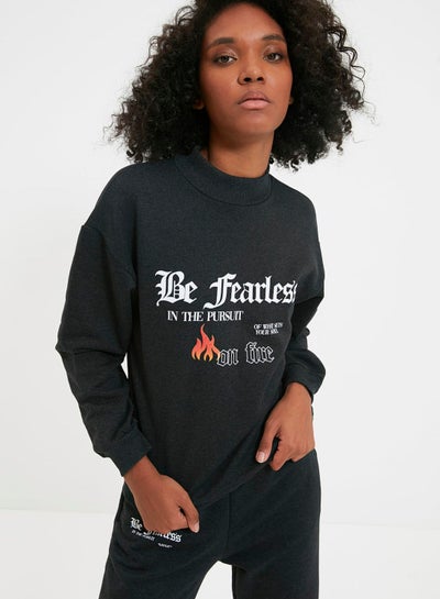 Buy Graphic Knitted Sweatshirt in Saudi Arabia