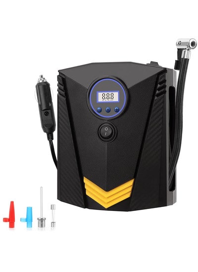 اشتري Tire Inflator Air Compressor Portable for Car Tires, with Digital Pressure Gauge, LED Light, Presetting and Auto Shut-off 12V DC Air Pump Max 150 PSI for Car SUV Motorcycle Bike ATV Ball في الامارات