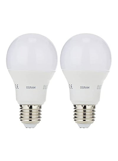 اشتري 2-Piece 8.5W Screw Base E27 LED Bulb Warm White في الامارات