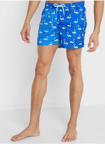 Buy Swan Printed Swim Shorts in UAE