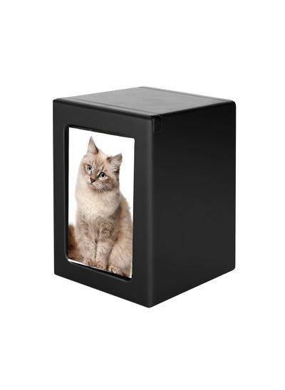 اشتري Wood Pet Cremation Urn, Pet Urns for Dogs Cats Small Animals Ashes, Funeral Burial Urns with Photo Frame, Dog Urn Keepsake Box, Loss Pet Memorial Remembrance Gift (Black) في السعودية