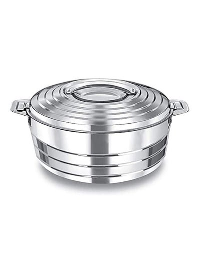 Buy Hotpot Stainless Steel Casserole Thermal Serving Bowl Keeps Food Hot For Long Time Hamda 3500ML in UAE