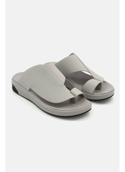 Buy Men Slip On Sandals, Light Grey in UAE