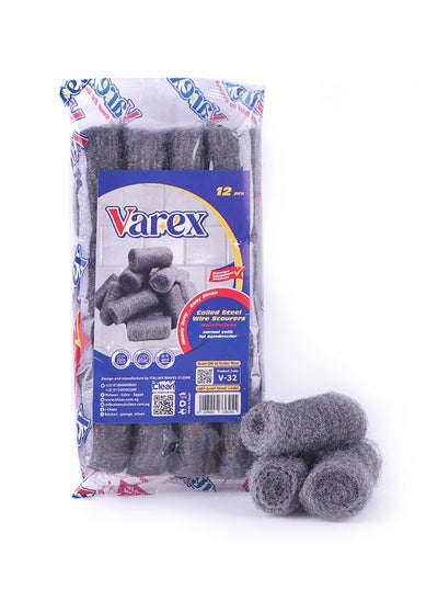 Buy Varex Coiled Steel Wire Scourers 12 Piece in Egypt