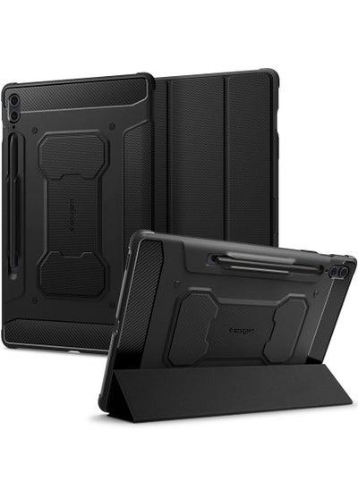 اشتري Rugged Armor Pro for Samsung Galaxy Tab S9 FE Plus Case Cover (2023) 12.4 inch with S Pen Holder - Black في الامارات