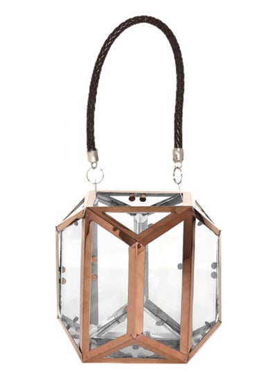 Buy Marcus Lantern, Copper & Clear - Medium, 18 cm in UAE