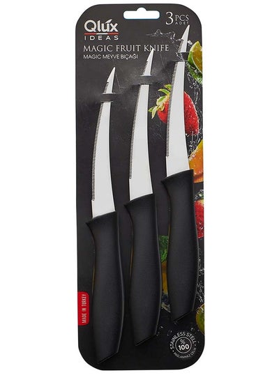 Buy QLUX Fruit Knife Set 3 Pcs in Saudi Arabia