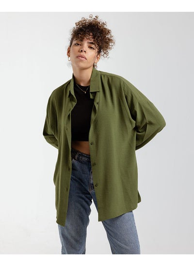 اشتري Olive Green Oversized Shirt في مصر