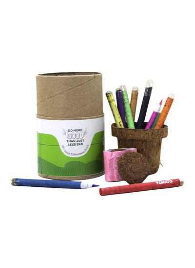 اشتري Buy Responsibly Plant able Seed Pencil Biodegradable Eco Friendly Stationery with Seeds for School Kids and Adults, Nontoxic Seed Pencil Gift Box, Color Pencil في الامارات