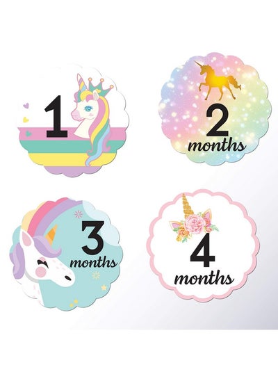 Buy 24 Pack Baby Month Stickers And Milestone Stickers By Kenco® Track Your Baby'S First Year Monthbymonth And Holidays Boys And Girls' Available (Girls Unicorn) in UAE