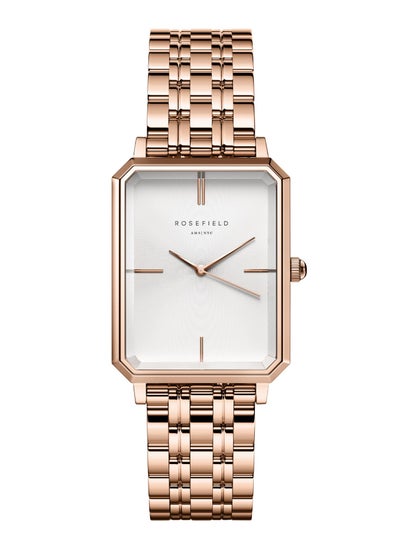 Buy Rosefield The Octagon White Sunray Steel Rose Gold Women Watch - OCWSRG-O42 in UAE