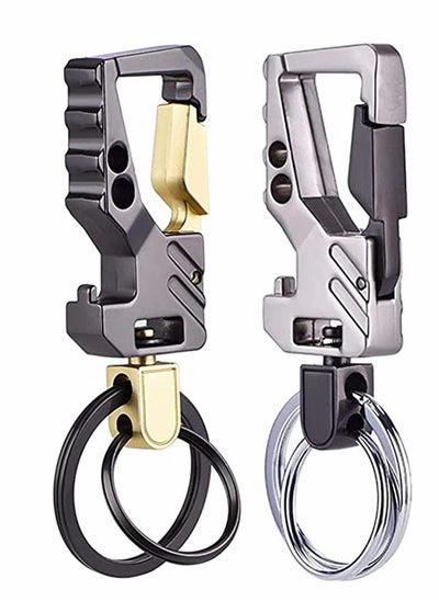 Buy Keychains, Keychain EDC Key Rings Bottle Opener Function Keychain Car Keys Tactical Carabiner Key Chain with Clip Llaveros de Hombre for Men and Women 2Pcs in Saudi Arabia