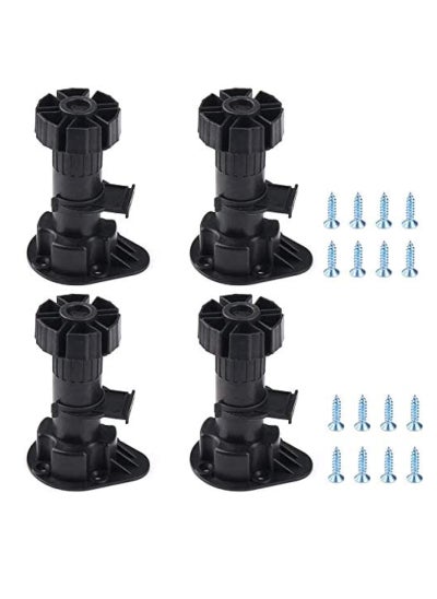 Buy Adjustable Furniture Leg Foot 4 Pack Cabinet Leveler Legs for Kitchen Bathroom Chairs Height Cabinet Leveling Adjustable from 100mm to 120mm in UAE