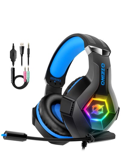 Buy GM6 RGB Gaming Headset - 7.1 Surround Sound - Noise Cancelation Microphone - Inline Volume Control - Multi platform Compatibilty in Egypt