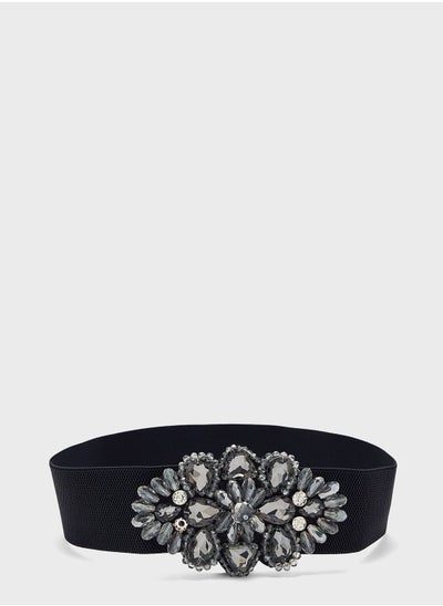 Buy Statement Jeweled Elastic Belt in Saudi Arabia