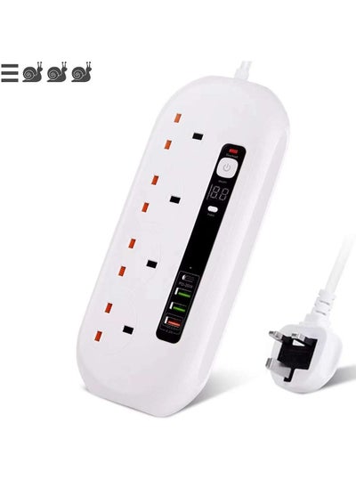 Buy BKL-16 Universal Extension Cord With 4 Universal Sockets, 3 USB ports,  1 PD Ports and 2 Meter Multicolour in UAE