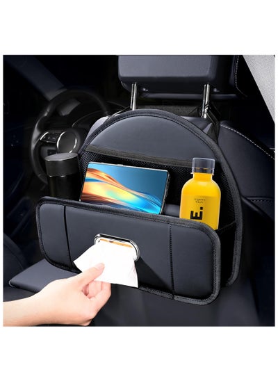 Buy Car Rear Backseat Extra Multifunctional Drink Cup Holder Organizers, with Car Tissue Holder and Storage Box Hook, Multi-functional Storage Car Organizer Back Seat, Great for Kids and Travel in Saudi Arabia