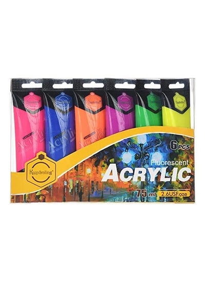 Buy Phosphorescent Acrylic Paint Set 6 Colors in Egypt