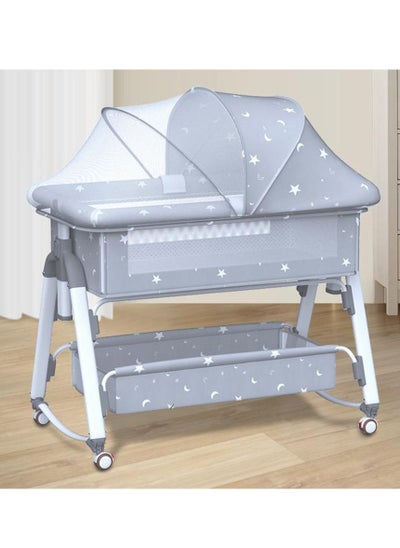 اشتري Baby Crib, Newborn Bed, Baby Rocker, Multi-functional Mobile Foldable Children's Bed في الامارات