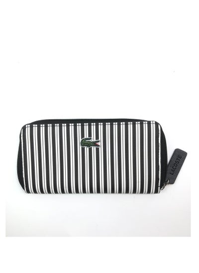 Buy LACOSTE Black/White Long Handheld Wallet in UAE