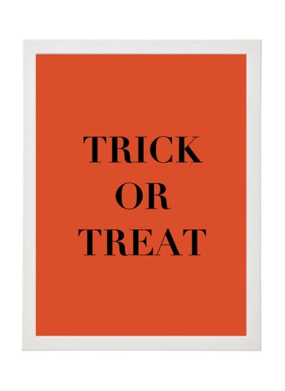 Buy Halloween Trick or Treat Framed Poster 30x40cm - Spooky Halloween Wall Art Decor for Kids' Rooms, Home, Nursery, or Party -  Halloween Decoration Gift in UAE