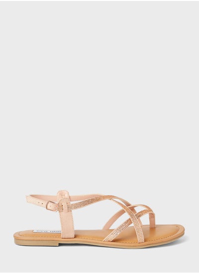 Buy Ayyla Embellished Flat Sandals in Saudi Arabia