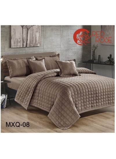 Buy Single Bed Comforter Set 4-Piece Compressed Mattress Microfiber Size 210x160 cm in Saudi Arabia