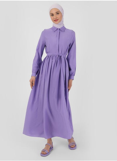 Buy Belted Tiered Shirt Dress in UAE