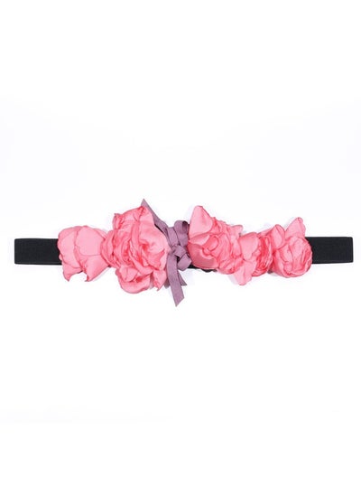 Buy New Corset Elastic Elastic Elastic Womens Dress Decoration Fabric Flower Fashion Belt in UAE