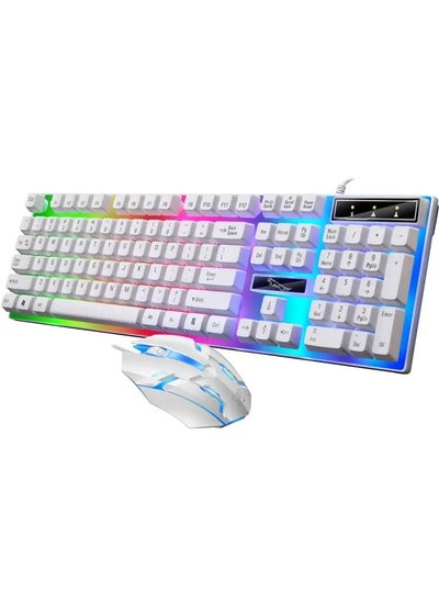 Buy G21 Wired Keyboard USB Gaming Mechanical Feel Colorful Backlit Laptop Keyboard in UAE