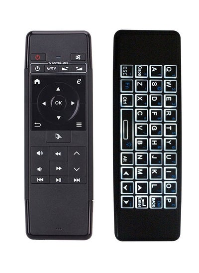 Buy 2-In-1 Rechargable Wireless Air Mouse Remote Control Black in UAE