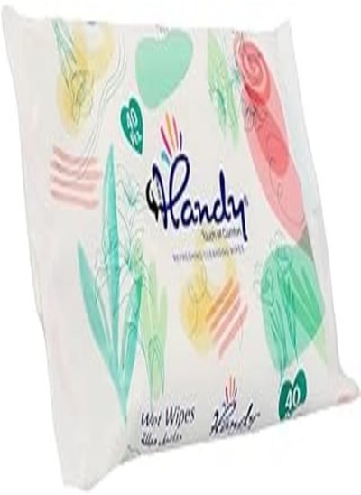 اشتري Handy refreshing wet wipes pack of 40 wipes في مصر