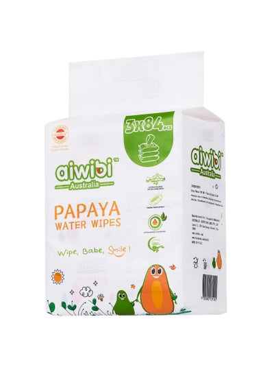 اشتري 99.9% Papaya Water Wipes 84 Pcs - Pack of 3 في الامارات