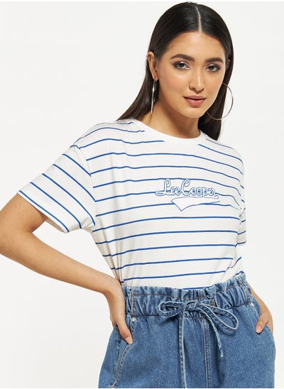 Buy Striped Crew Neck T-Shirt in UAE