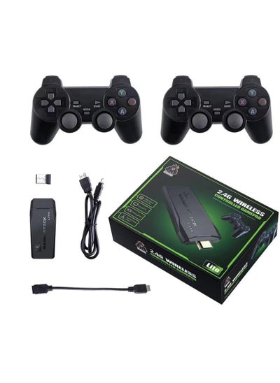 Buy Wireless Retro Game Console, Plug and Play Video Game Stick Built in 10000+ Games,9 Classic Emulators, 4K High Definition HDMI Output for TV with Dual 2.4G Wireless Controllers in UAE