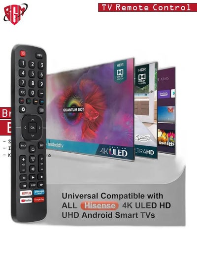 Buy New Universal Remote for All TV Remote, 1 PACK Replacement Control EN2A27 for Smart-TV-Remote, with Netflix, Prime Video, YouTube, Google Play Buttons in UAE