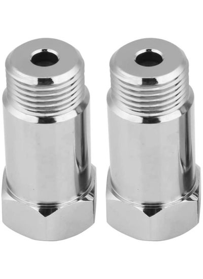 Buy O2 Sensor Spacer, 2 Pcs Universal 45 mm M18*1.5 Check Engine Light Eliminator Adapter O2 Oxygen Sensor Spacer Extender Adapater Isolator for Exhaust Systems, Silver in Saudi Arabia