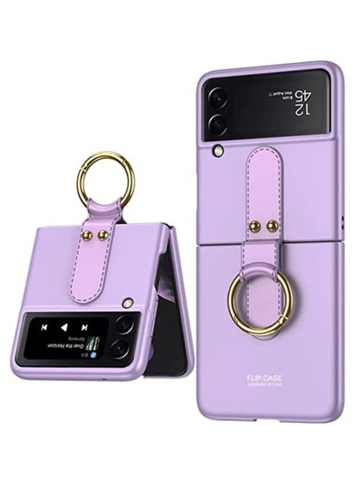 Buy For Samsung Galaxy Z Flip 4 Ultra Thin With Ring (Purple) in Egypt