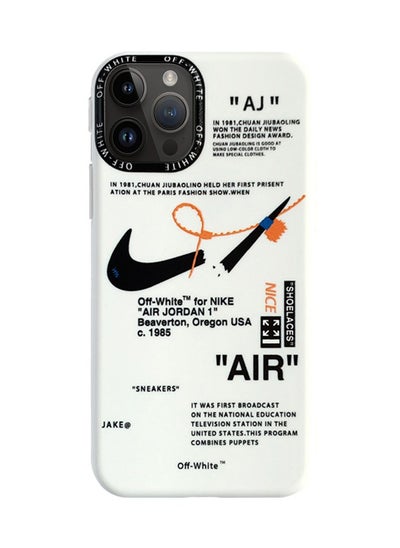 Buy Protective Case Cover For Apple iPhone 15 Pro Max Nike Off-White Case White in UAE