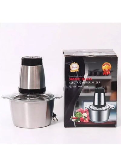 Buy Food Chopper Electric Meat Chopper with Powerful Motor 3L Stainless Steel, 2 Speed Levels Safety Function Multi Chopper for Meat Fruits Vegetables in UAE