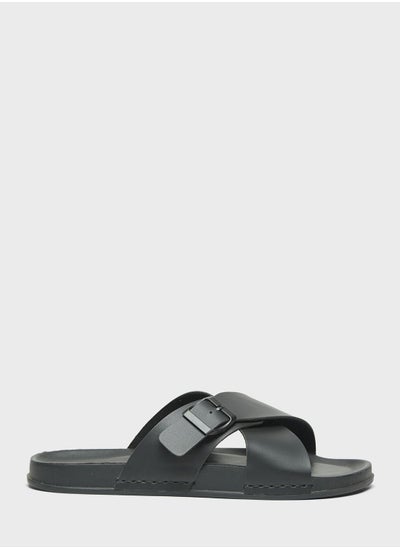 اشتري Cross Buckle Strap Sandals في الامارات