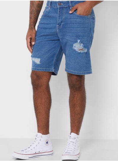 Buy Ripped Denim Short in UAE