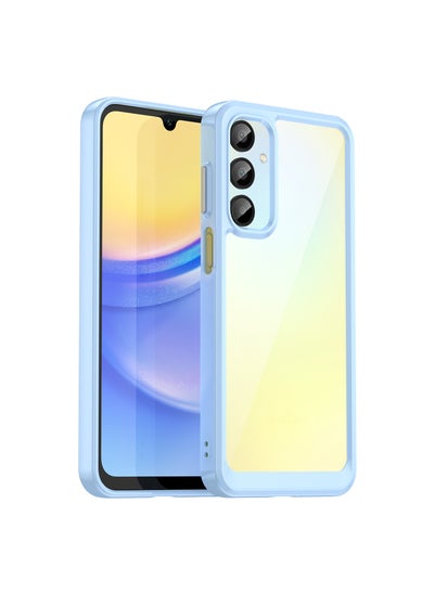 Buy Non Yellowing Military Grade Drop Protection Thin Flexible Silicone TPU Shockproof Protective Slim Fit Phone Cover for Samsung A16 Blue in Saudi Arabia