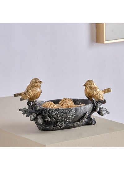 Buy Wren Polyresin Bird Decorative Platter 29 x 14 x 15 cm in Saudi Arabia