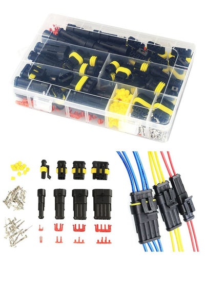 اشتري Waterproof Automotive Electrical Connector Terminal 352 Pieces Set Boxed Xenon Lamp Harness Plug Kit for 1/2/3/4 Pin في السعودية