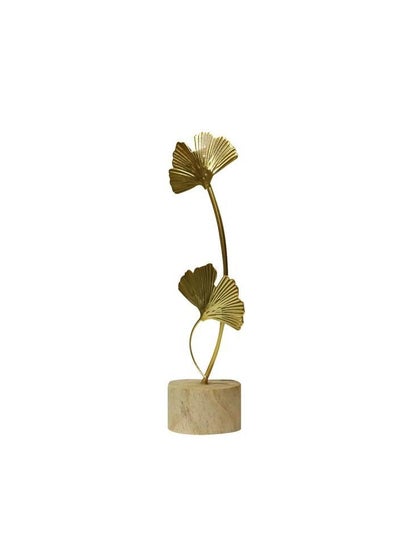 Buy 3 pcs Artificial Golden Flower decoration Home Office Table in UAE